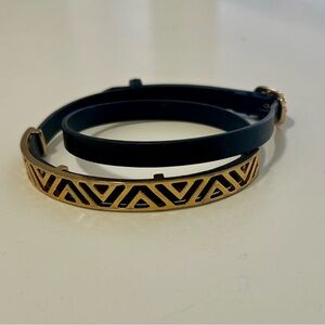 Express Black and Gold Geometric Bracelet